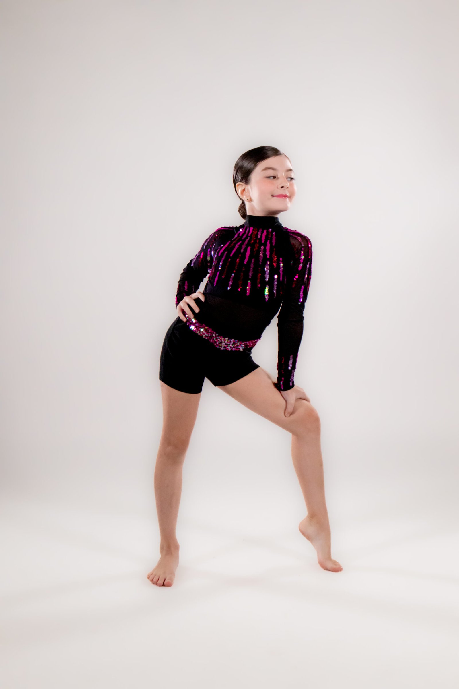 Electric Pulse – Sequin Streak Mesh Unitard